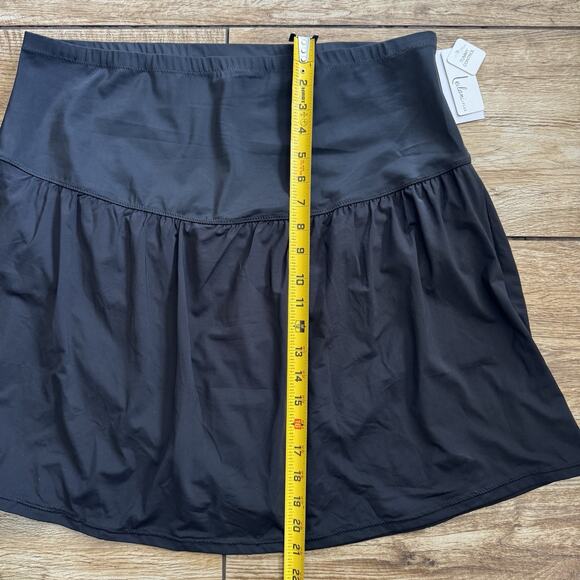 Tummy control 24W skirtini swimsuit bottom skirt black skort - Picture 3 of 6